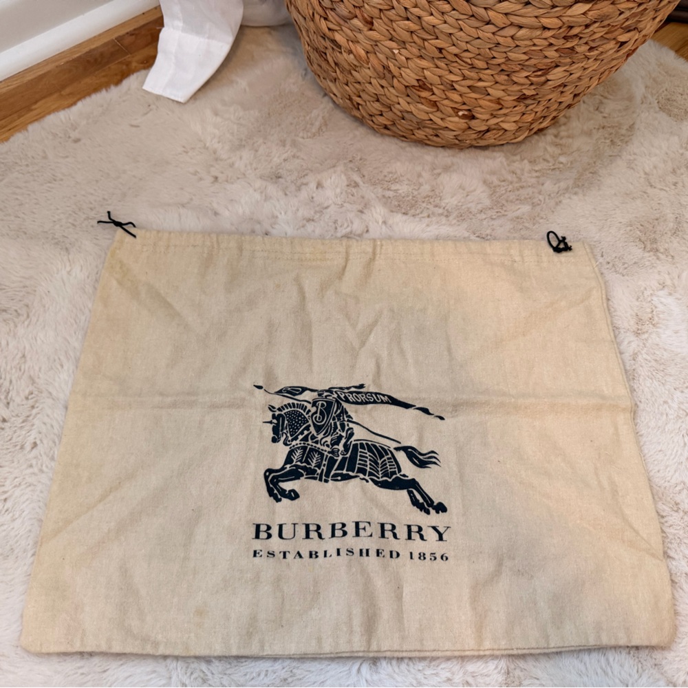 Burberry Cream Canvas Dust Bag